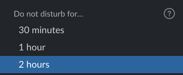 Slack do not disturb